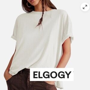 NWT ELGOGY white tee, XL,  GP1509